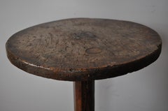 Rare antique French Haute Époque 16th century walnut Tripod Table / candle stand