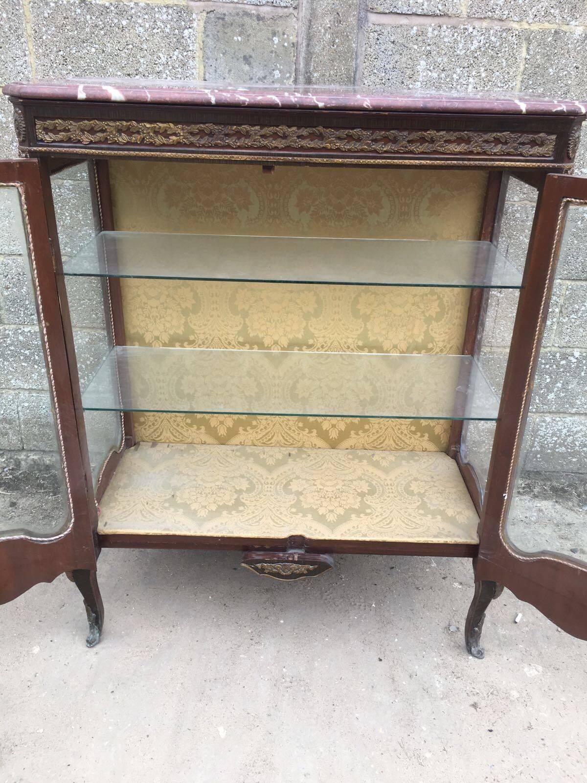 Rare Antique  French Inlaid  Shop Display Case, Haberdashery For Sale 1