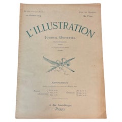 Rare Antique French Magazine, L'Illustration No. 3736, October 1914, WWI - 2Y608