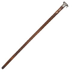 Seltene antike Gadget Cane verdeckte Öllampe-Laterne für Spaziergänger, Walking Stick