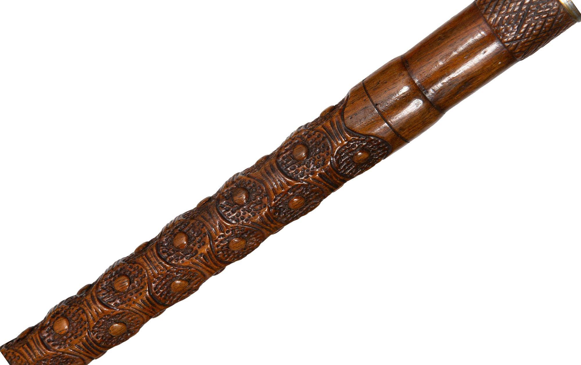 Seltene antike Gadget Cane verdeckte Öllampe-Laterne für Spaziergänger, Walking Stick im Zustand „Gut“ im Angebot in Shippensburg, PA