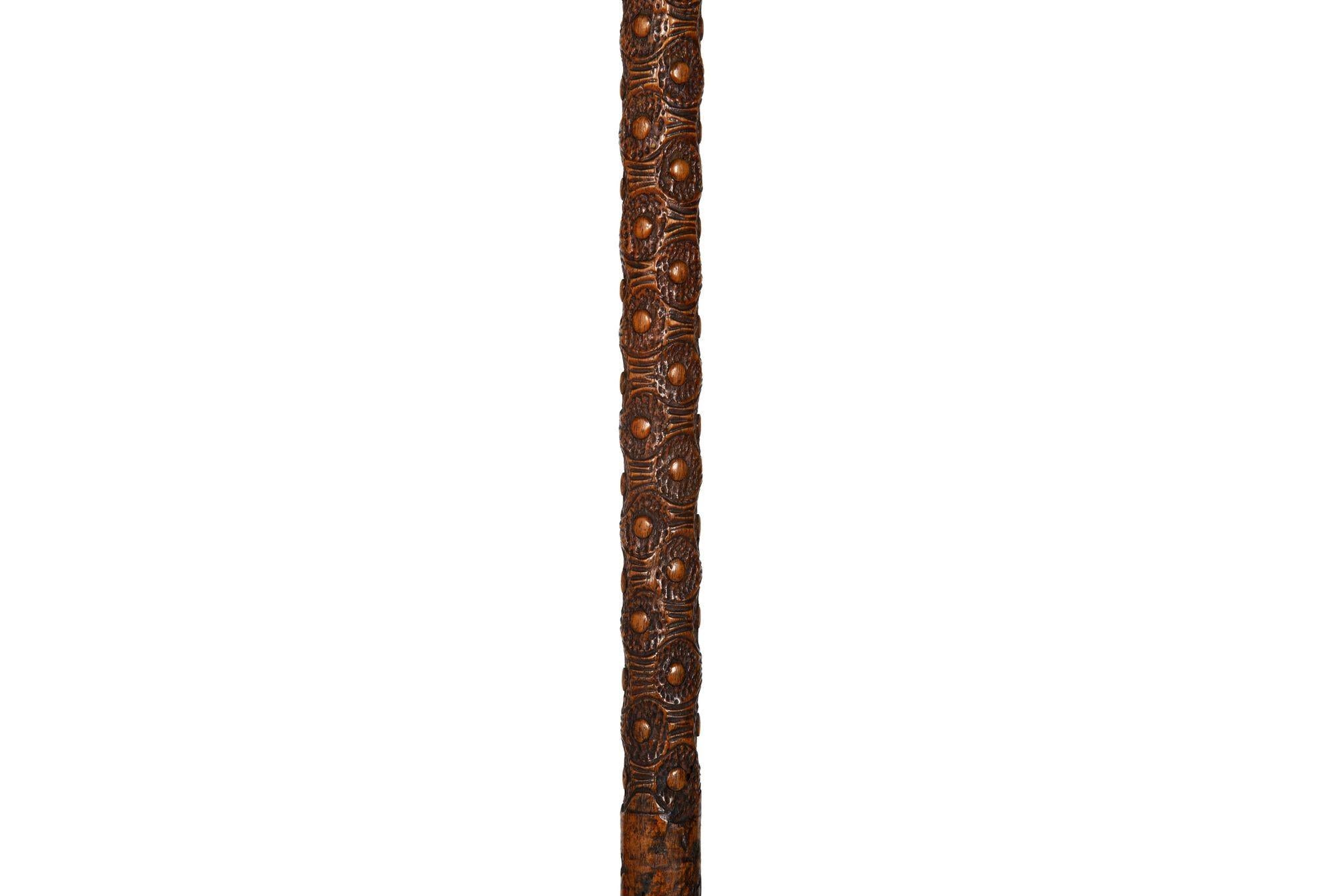 Seltene antike Gadget Cane verdeckte Öllampe-Laterne für Spaziergänger, Walking Stick (Messing) im Angebot