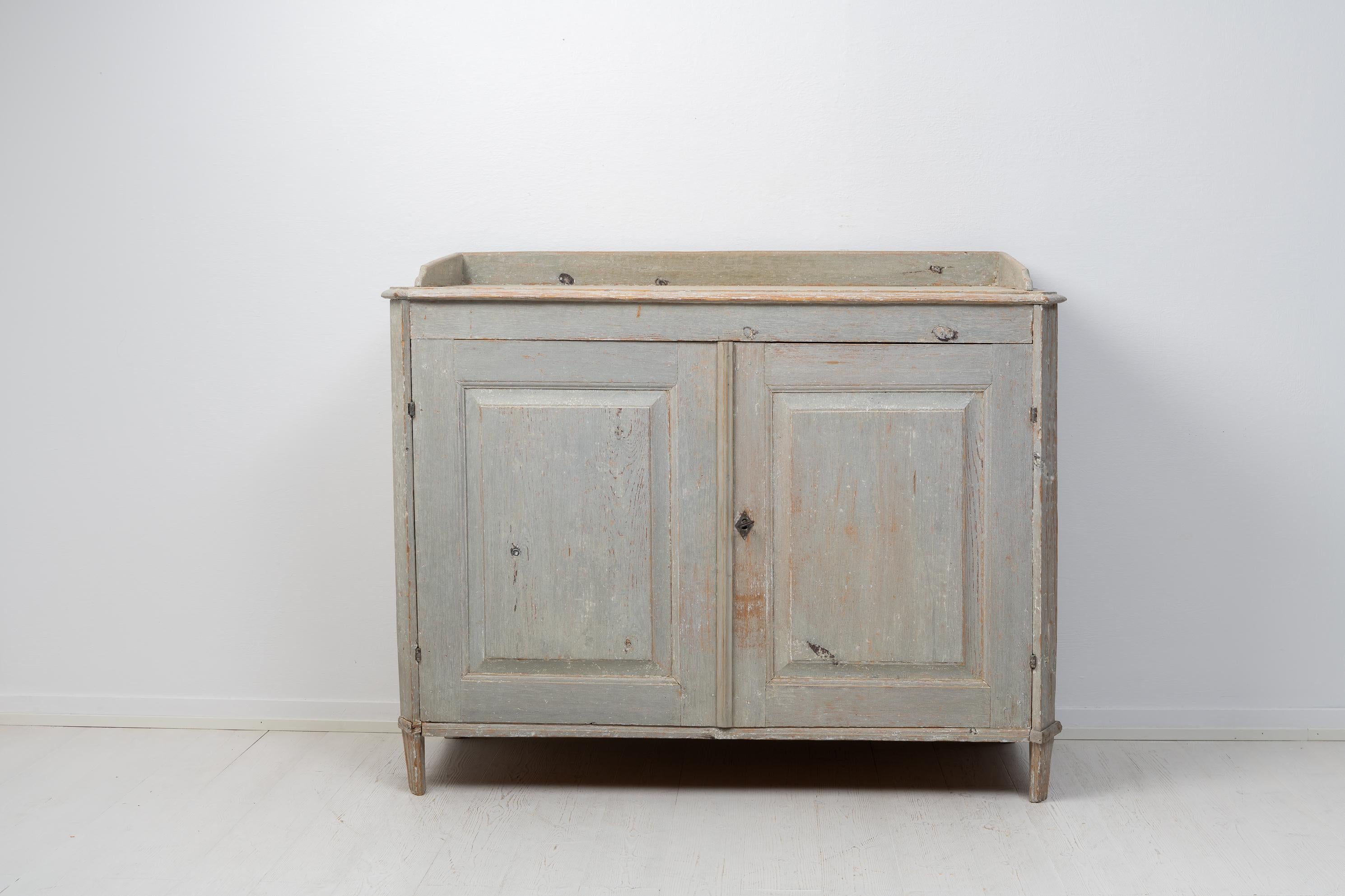 Hand-Crafted Rare Antique Genuine Swedish Gustavian Sideboard For Sale