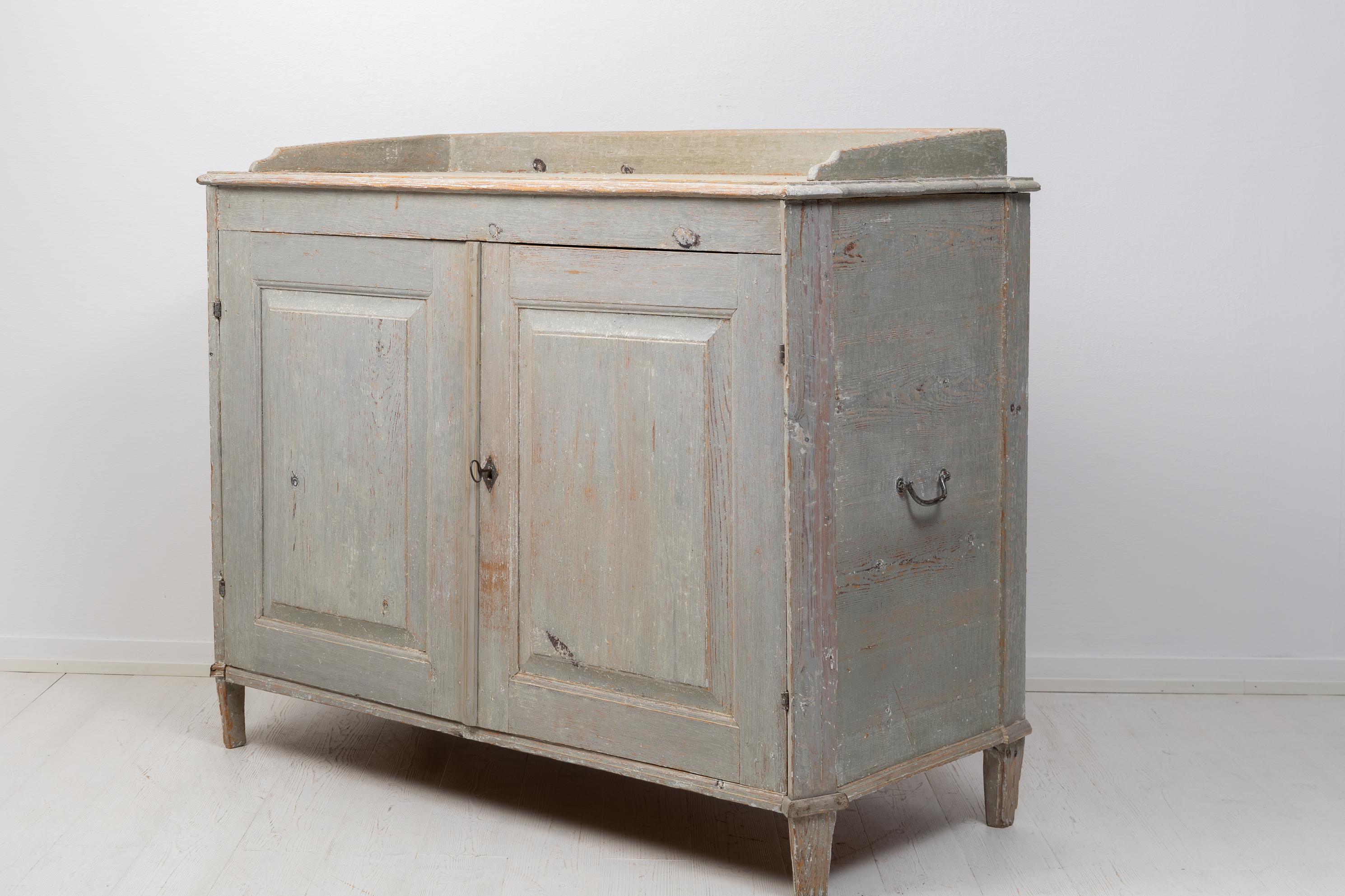 Pine Rare Antique Genuine Swedish Gustavian Sideboard For Sale