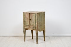 Rare Antique Genuine Swedish Gustavian Style Pine Painted Nightstand