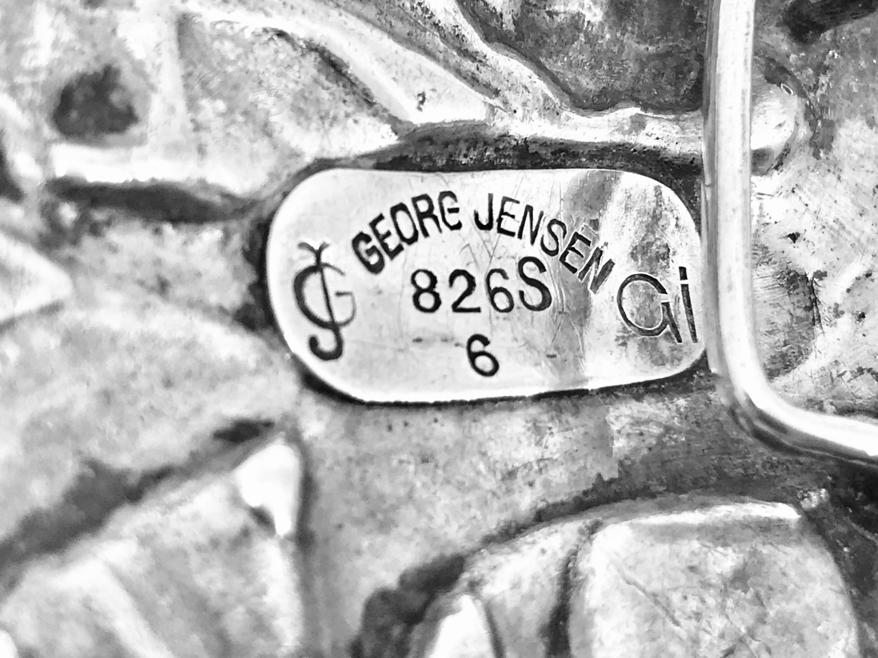 Rare Antique Georg Jensen Large Belt Buckle #6 For Sale 2
