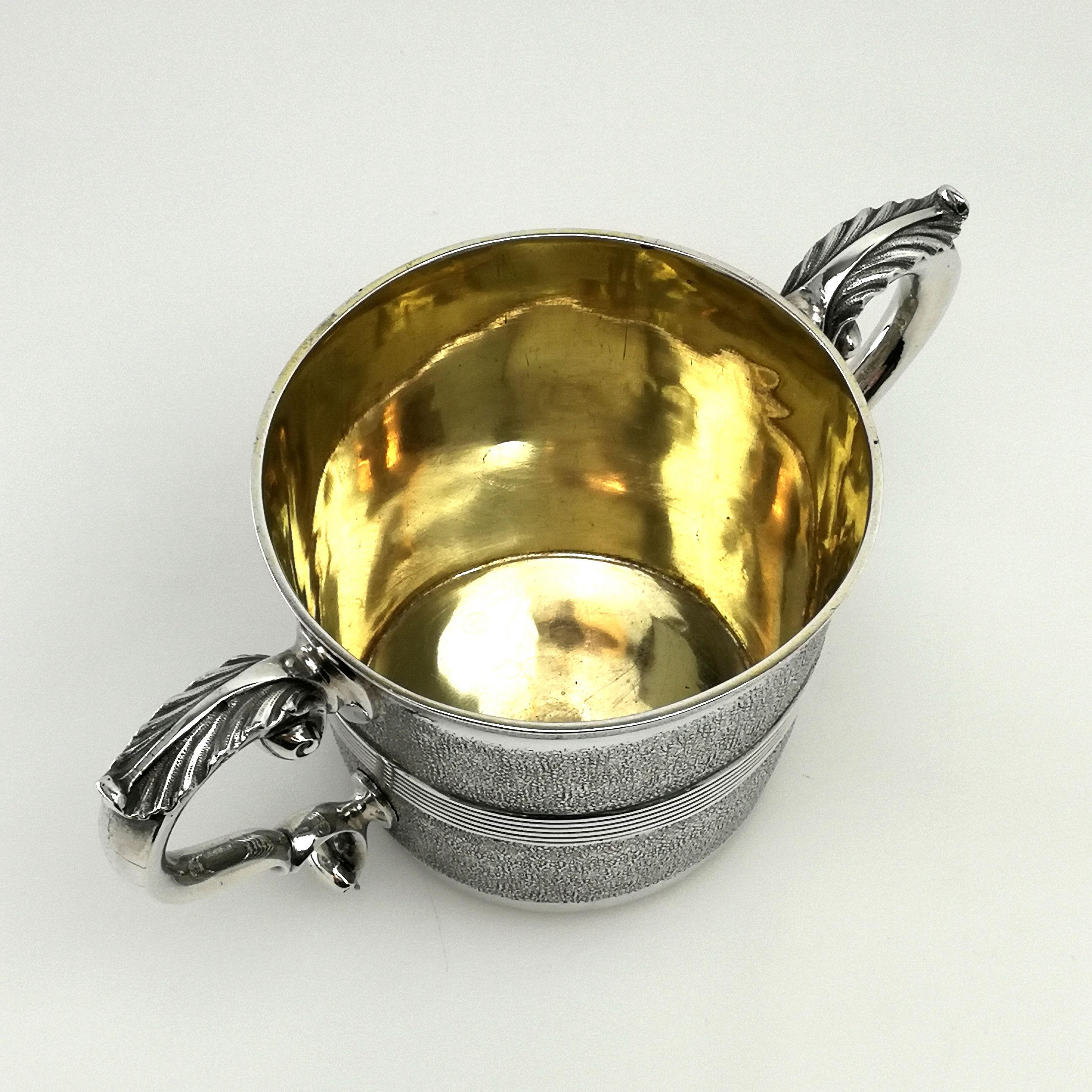 19th Century Rare Antique George III Georgian Sterling Silver Cup Two Handled 1802 For Sale