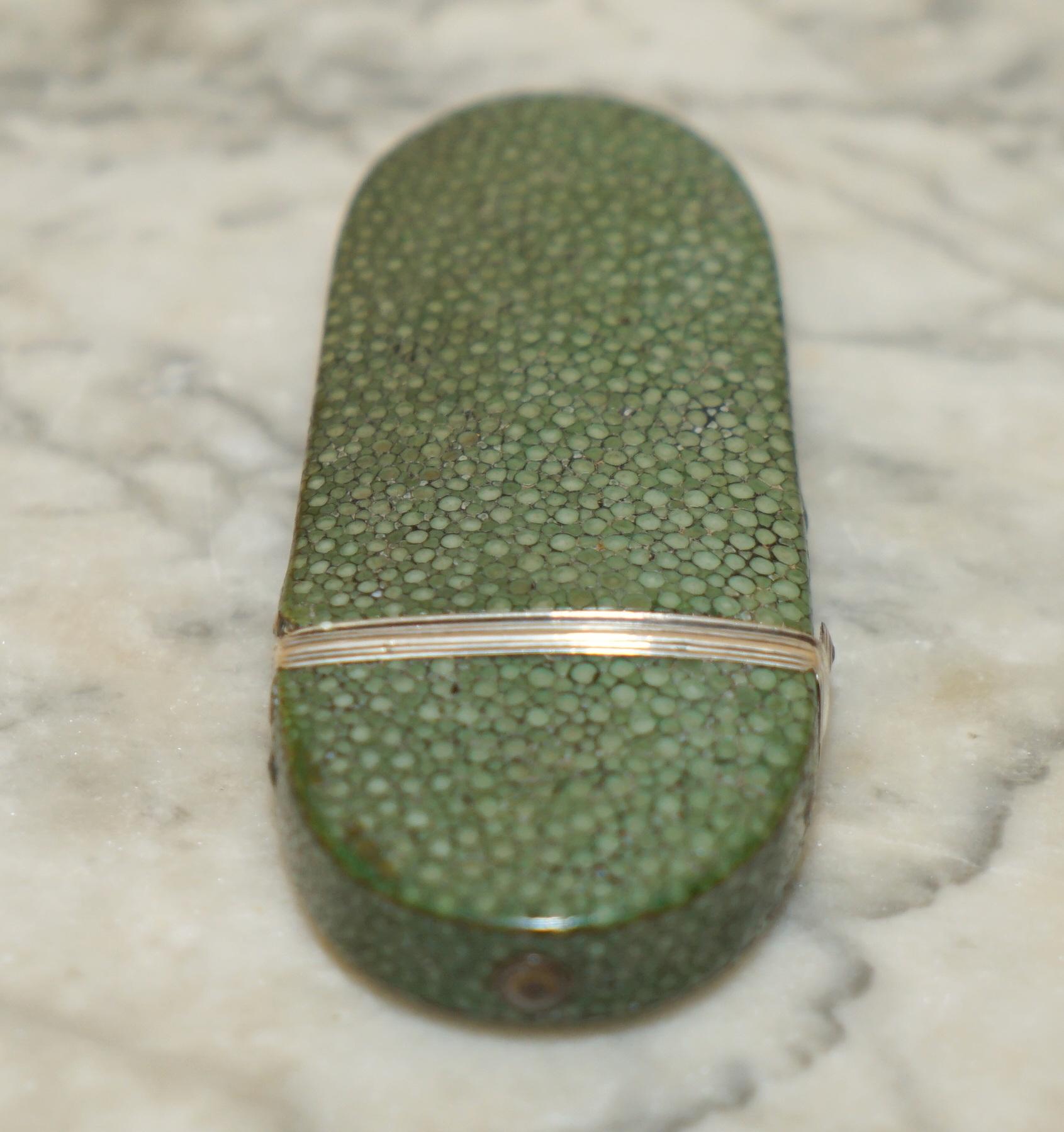 SELTENE ANTiQUE GEORGE III SHAGREEN-GLASSES SPECTACLES CASE AND FOLDING GLASSES im Angebot 12