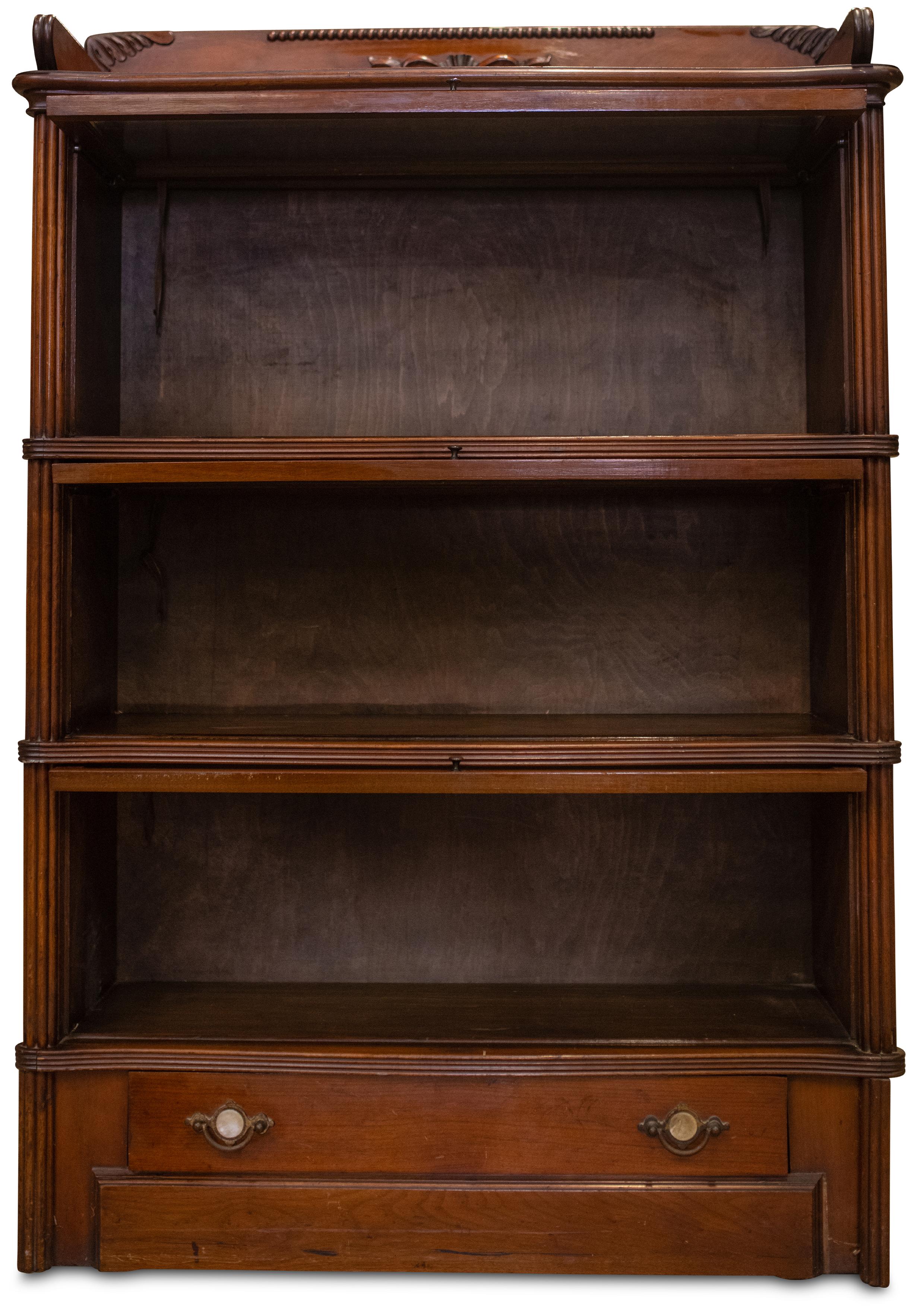 vintage bookcases with glass doors