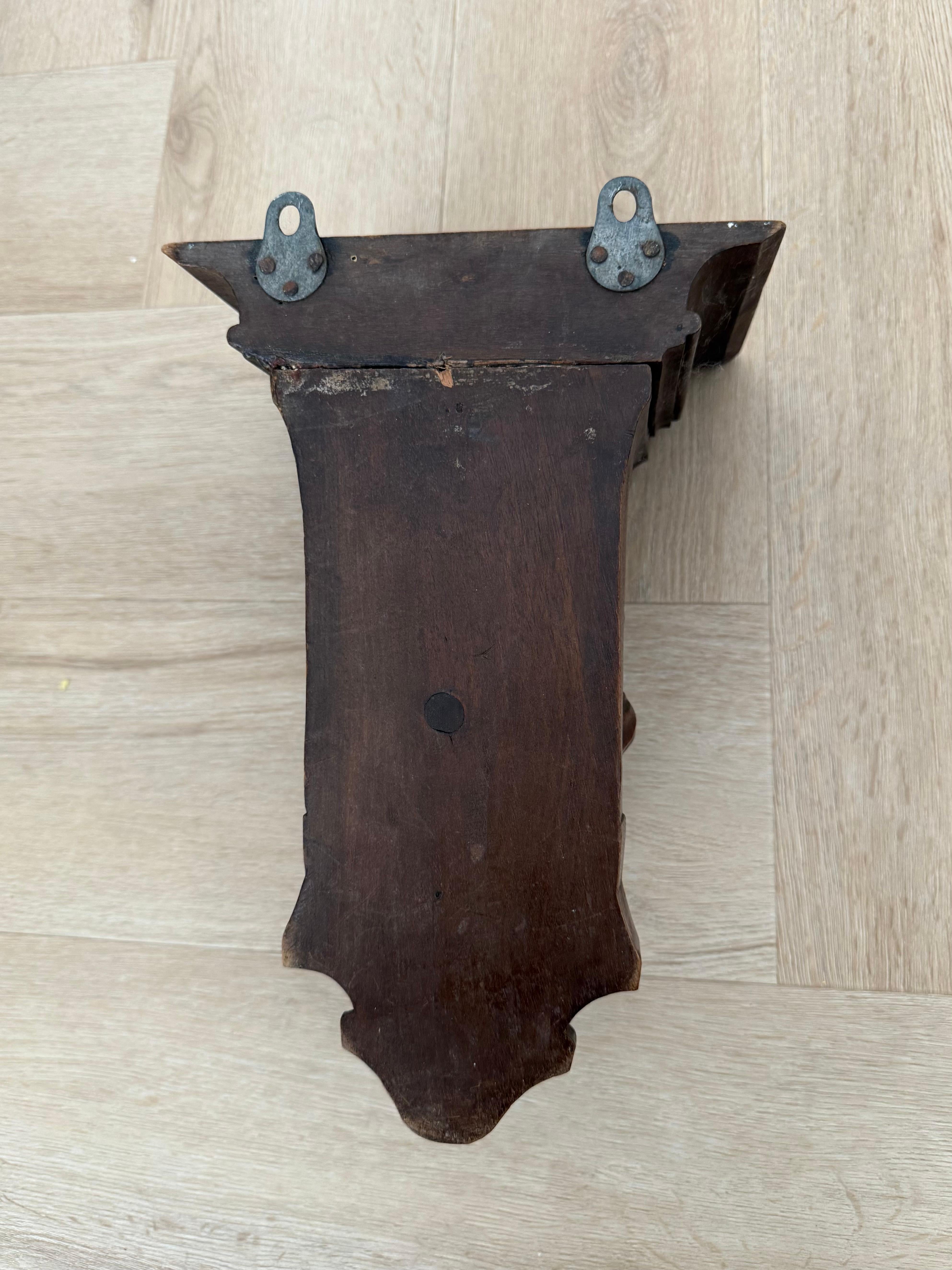 Rare Antique Gothic Revival Medieval / Chimera Sculpture Wall Bracket or Shelf For Sale 11