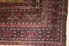 Rare Antique Green Background Khorassan Carpet with Dancing Animals