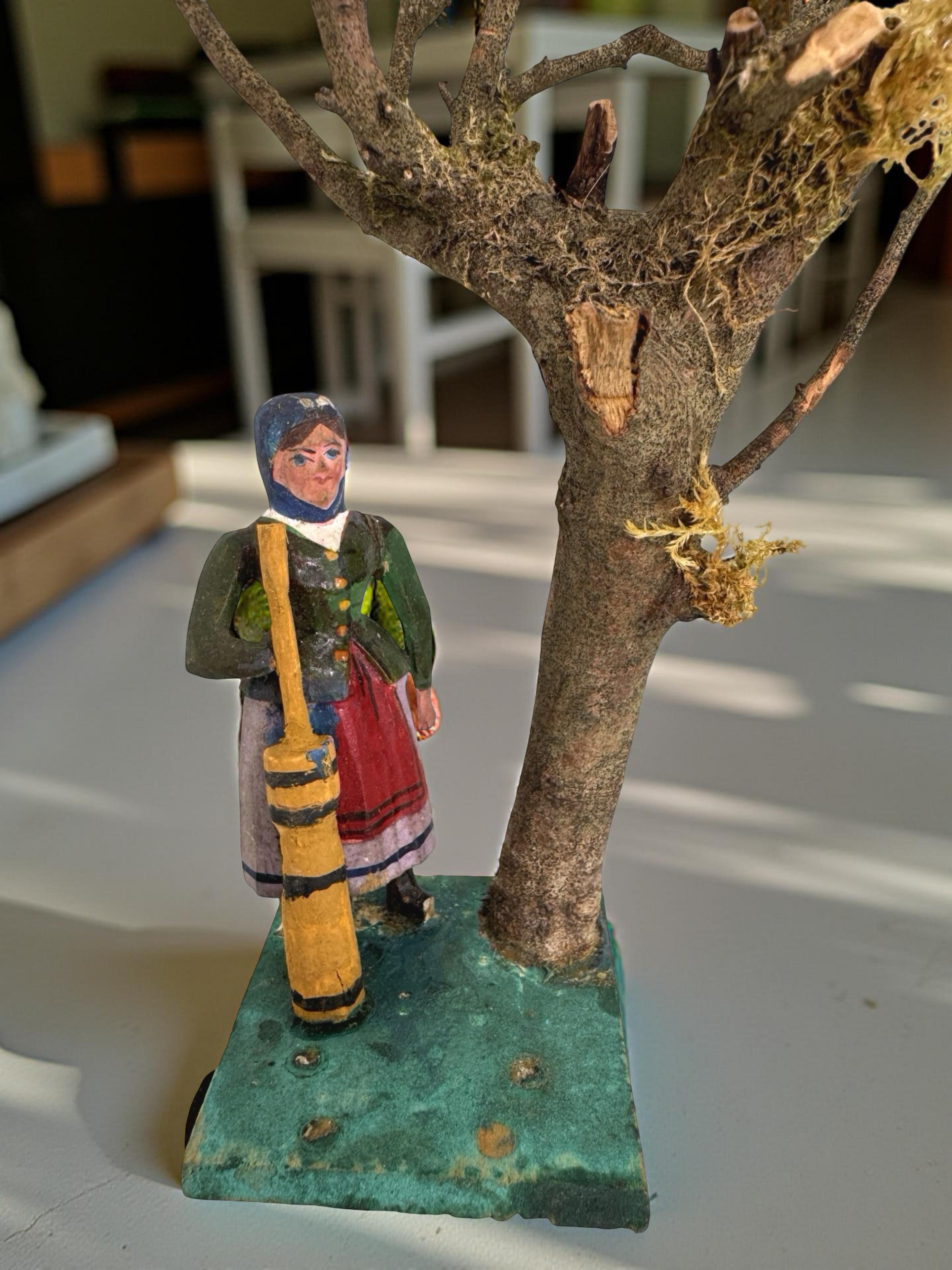 Rare Antique Grulich Christmas Nativity Figure, late 19th Century Folk Art im Angebot 5