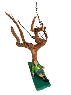 Rare Antique Grulich Christmas Nativity Figure, late 19th Century Folk Art