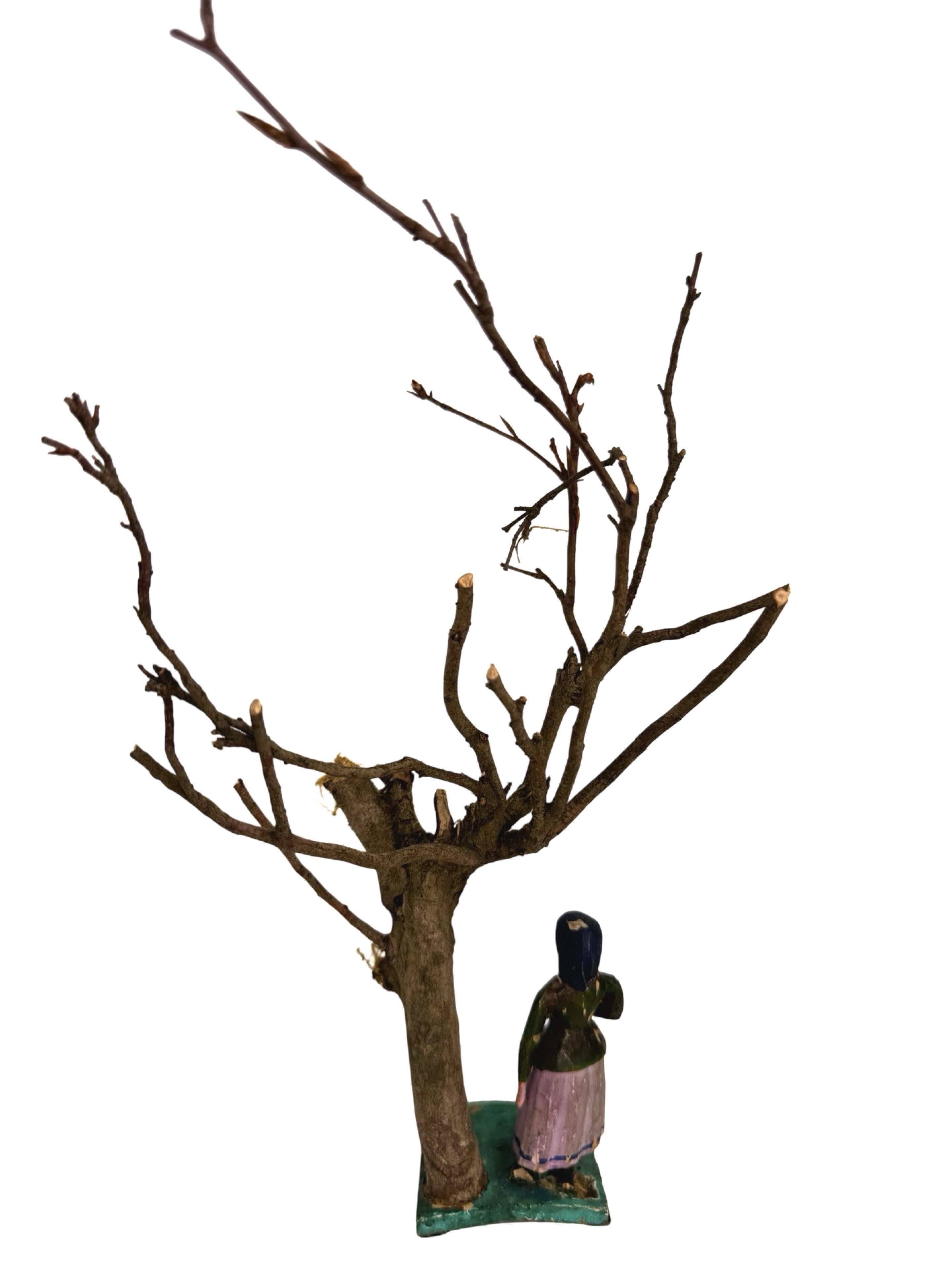 Rare Antique Grulich Christmas Nativity Figure, late 19th Century Folk Art (Tschechisch) im Angebot