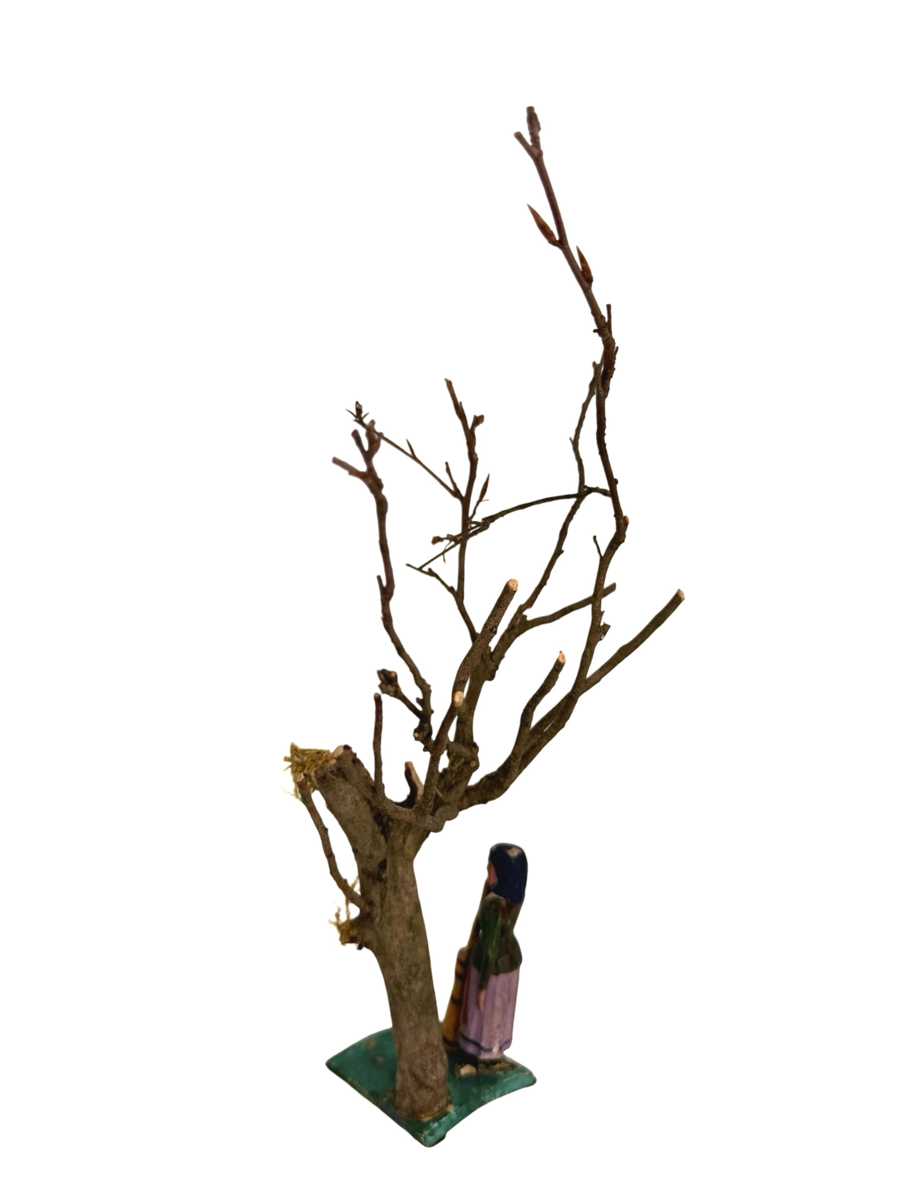 Rare Antique Grulich Christmas Nativity Figure, late 19th Century Folk Art (Handgefertigt) im Angebot