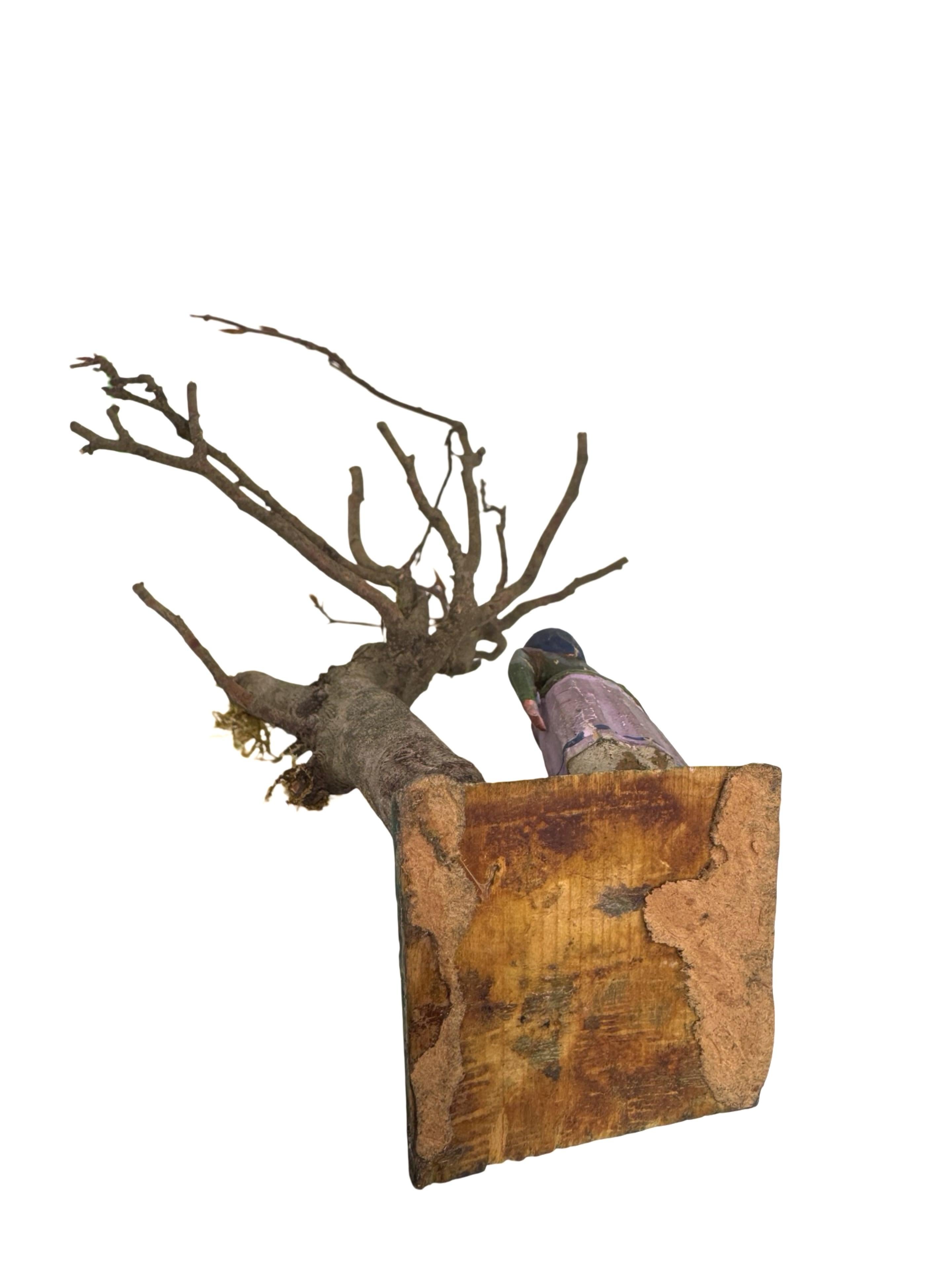 Rare Antique Grulich Christmas Nativity Figure, late 19th Century Folk Art im Zustand „Gut“ im Angebot in Nuernberg, DE