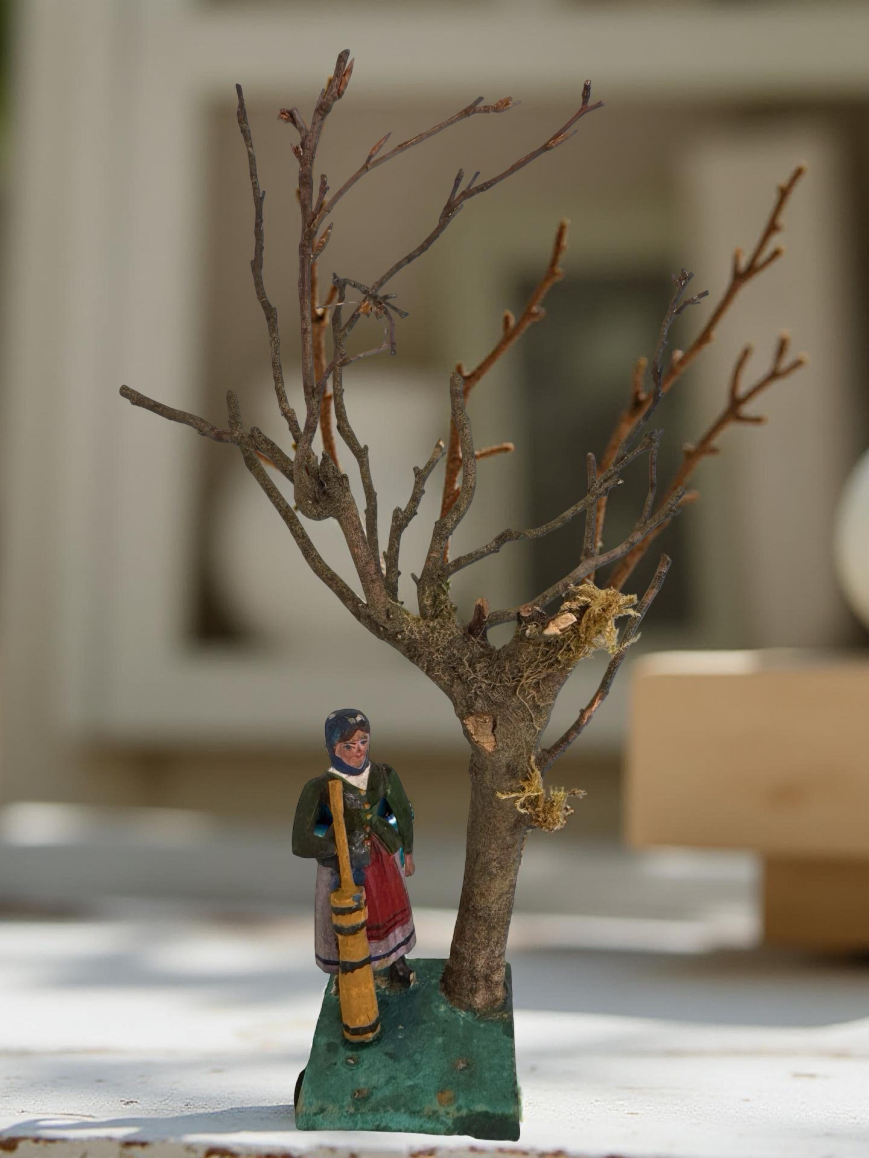 Rare Antique Grulich Christmas Nativity Figure, late 19th Century Folk Art im Angebot 1