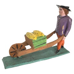 Rare Antique Grulich Christmas Nativity Figure, late 19th Century Folk Art