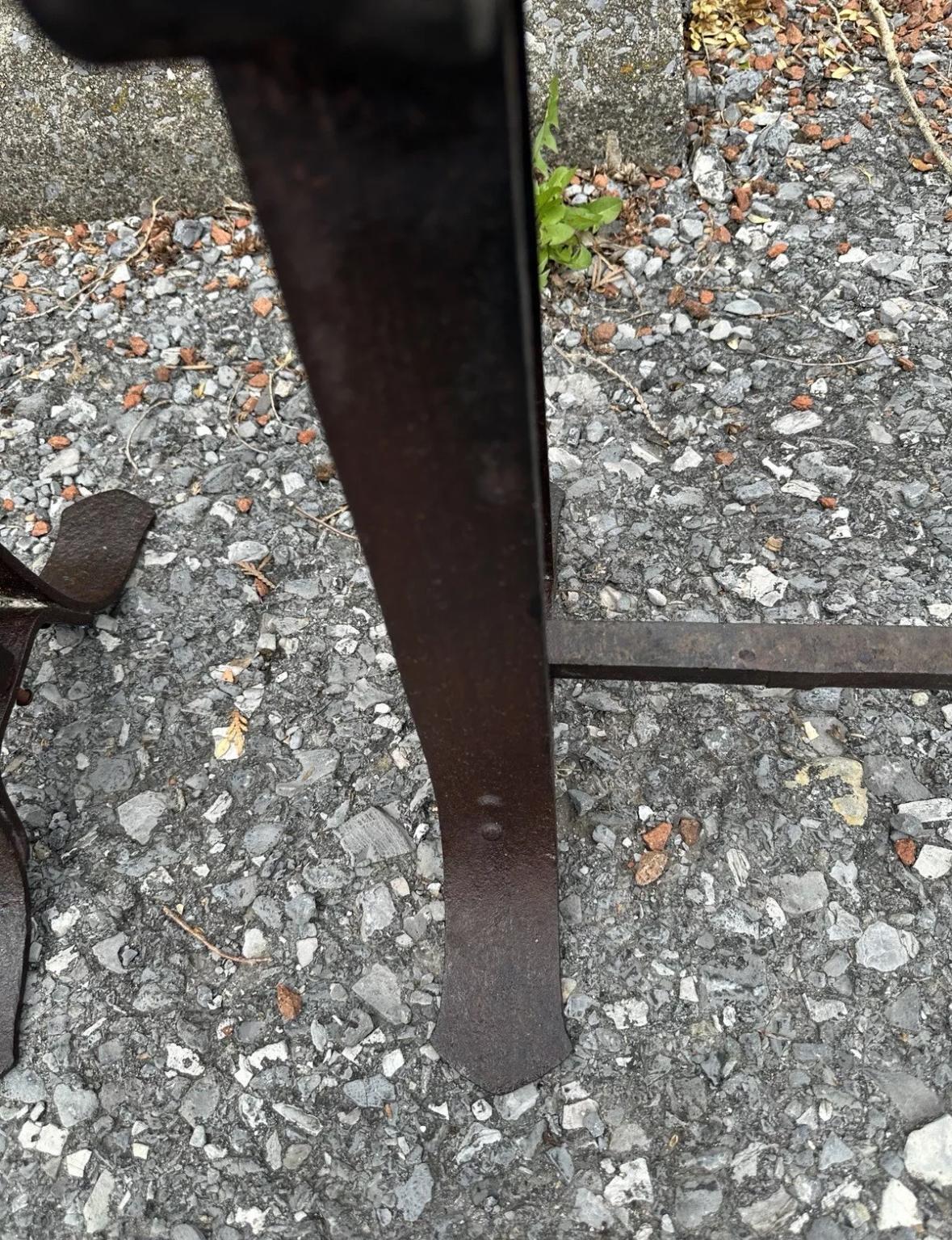 Rare Antique Gustav Stickley Andirons (Model 238) -  W3063 For Sale 3