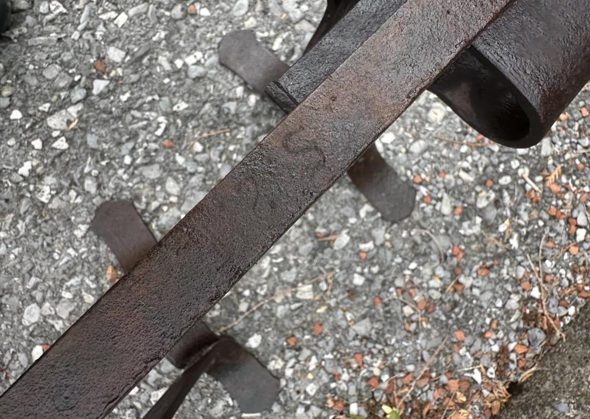 Rare Antique Gustav Stickley Andirons (Model 238) -  W3063 For Sale 4