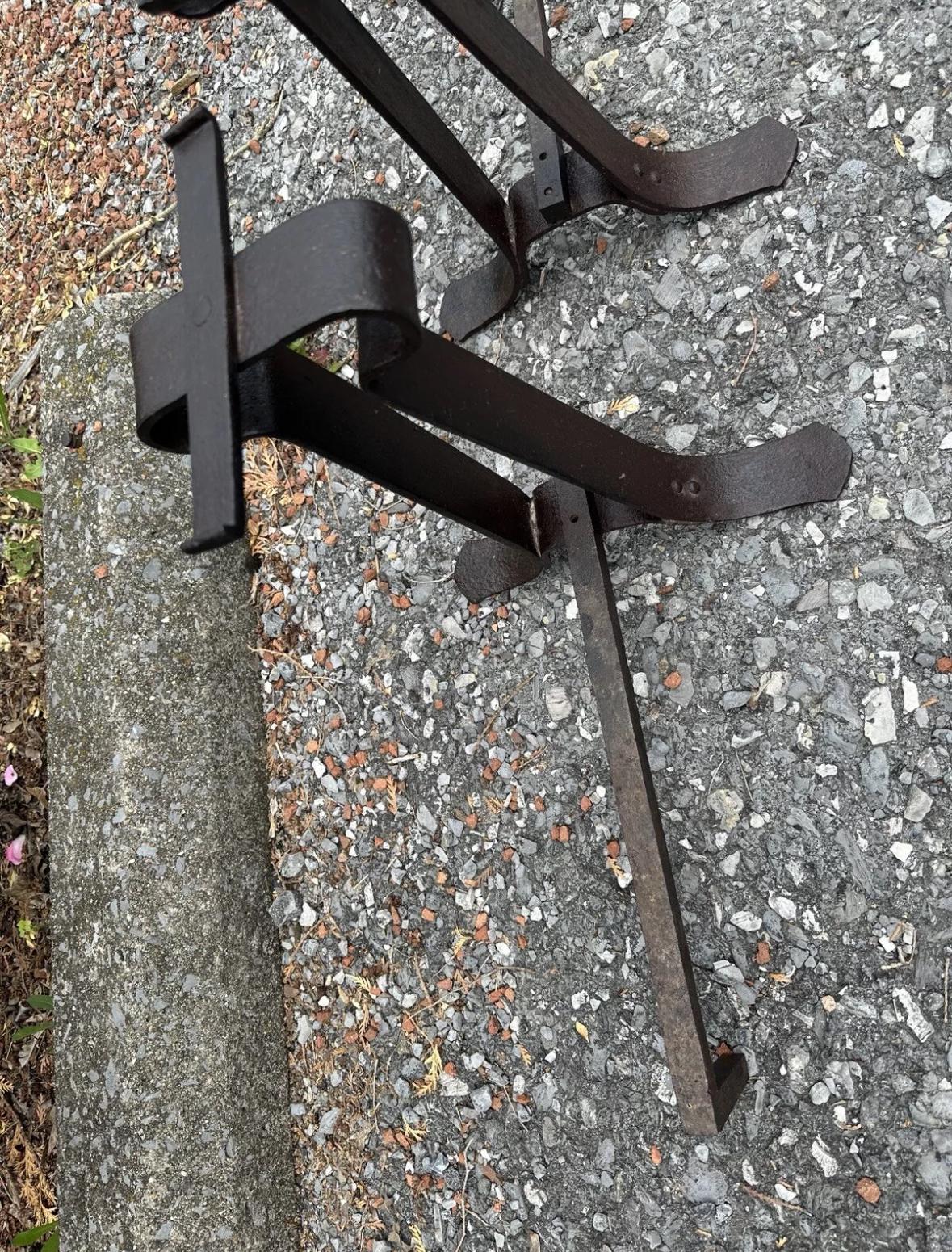 Rare Antique Gustav Stickley Andirons (Model 238) -  W3063 For Sale 11