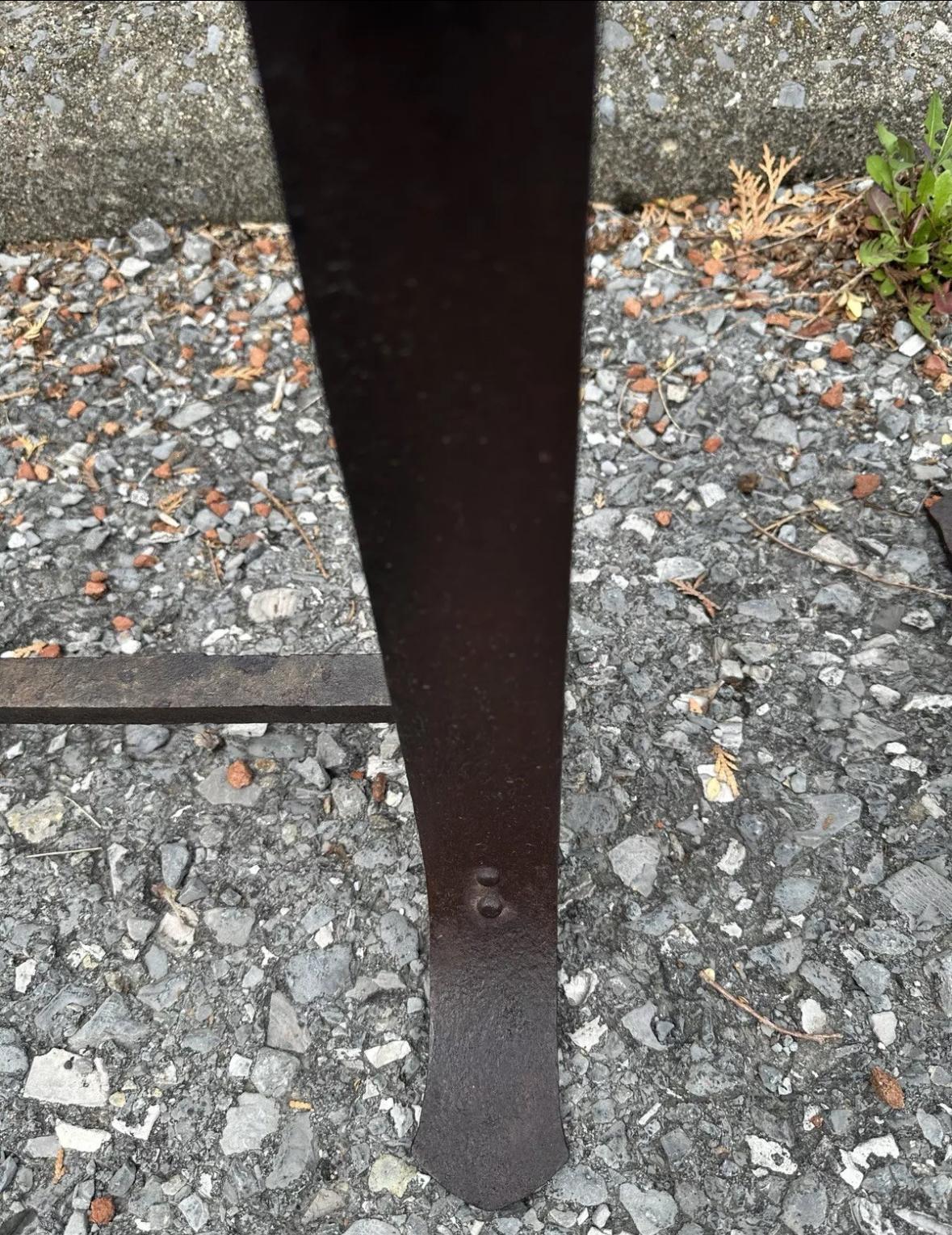 Rare Antique Gustav Stickley Andirons (Model 238) -  W3063 For Sale 2
