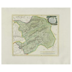 Rare Antique Hand-Colored Map of Eastern Friesland by von Reilly, 1791