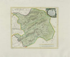 Rara carta antica colorata a mano della Frisia orientale di von Reilly, 1791