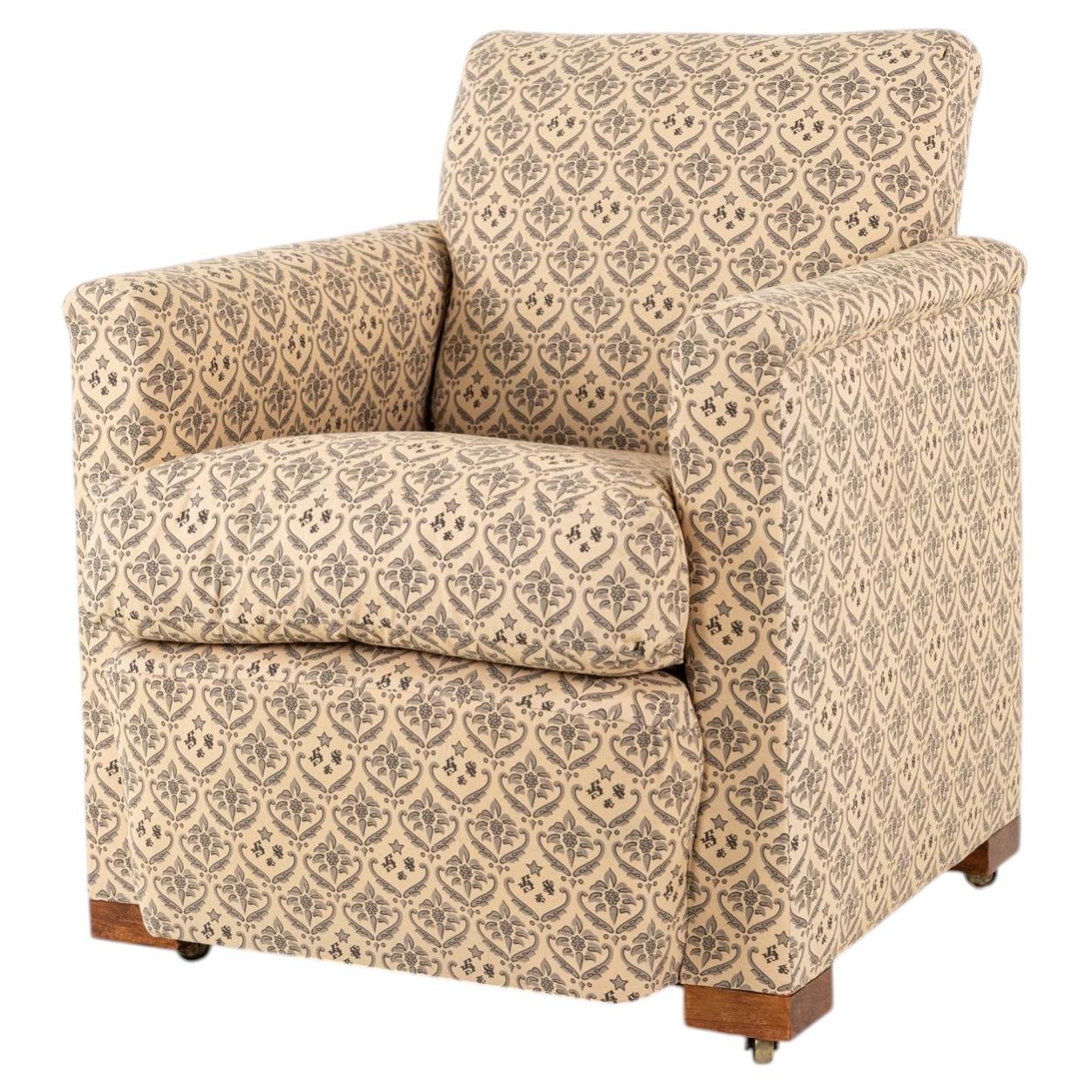 Rare Antique Howard & Sons 'Oslo' Country House Armchair, circa 1920
