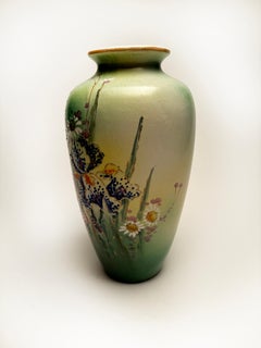 Rare Antique Impressionistic Hand-painted Vase Finished with Moriage Decoration