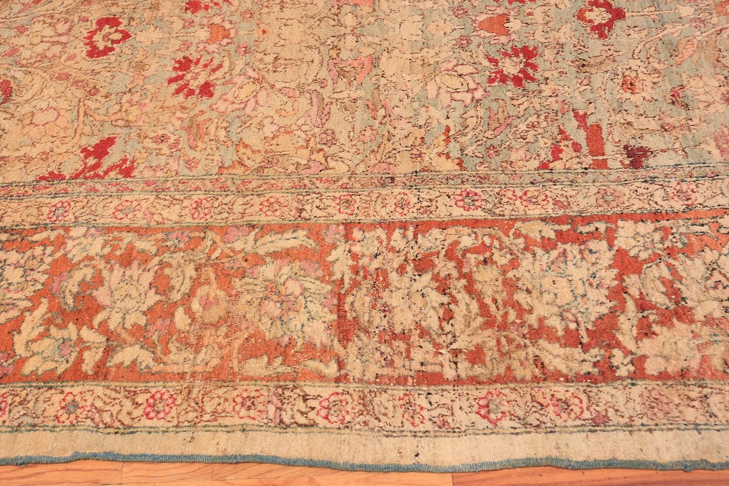 Hand-Knotted Antique Indian Agra Rug. 10 ft 3 in x 14 ft 4 in For Sale