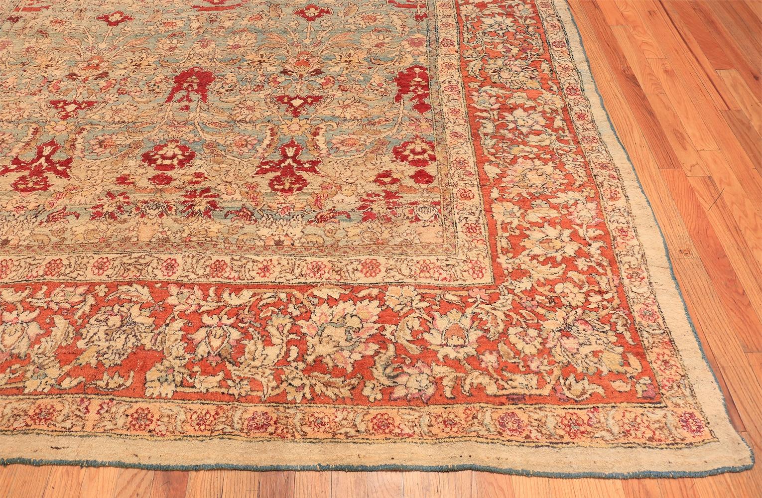 Antique Indian Agra Rug. 10 ft 3 in x 14 ft 4 in In Good Condition For Sale In New York, NY