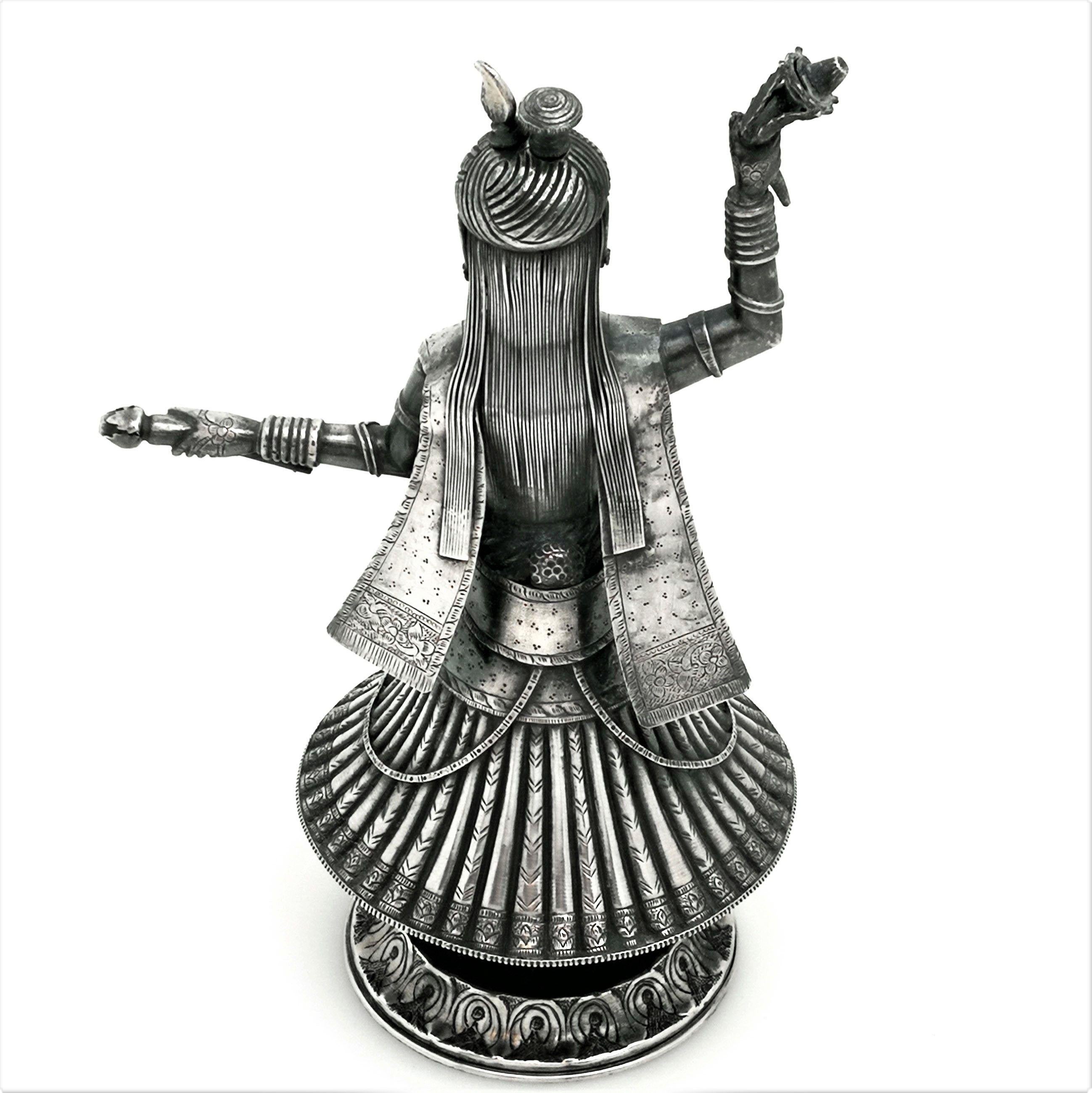 Rare Antique Indian Solid Silver Rose Water Decanter / Sprinkler, circa 1900 In Good Condition In London, GB