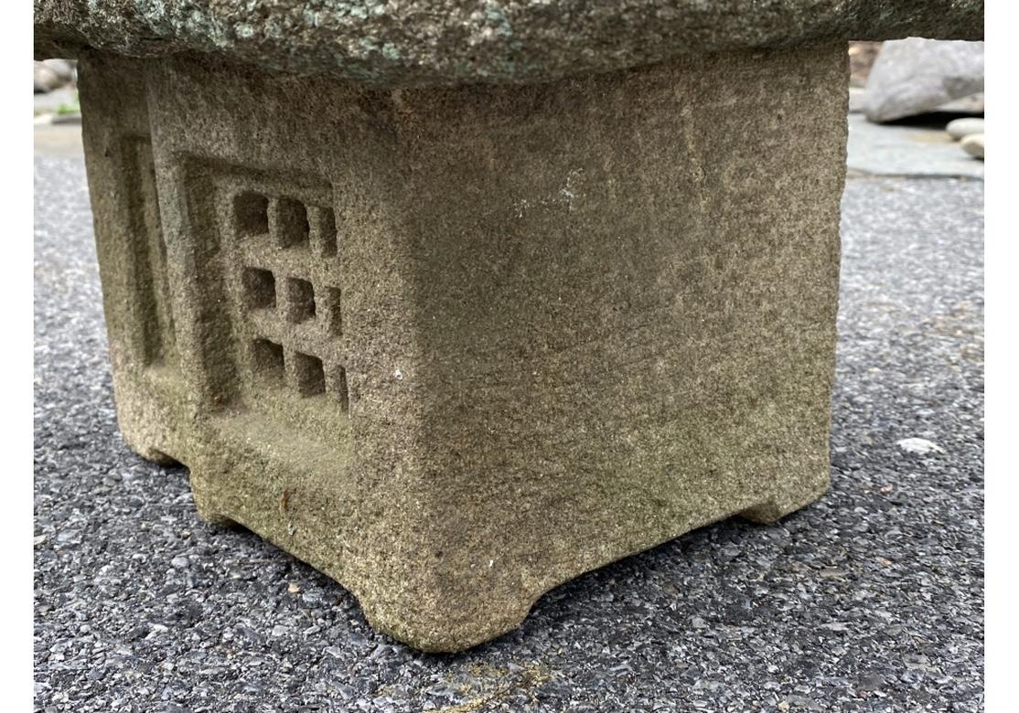 Rare Antique Japanese Carved Stone Garden Cottage Model For Sale 2