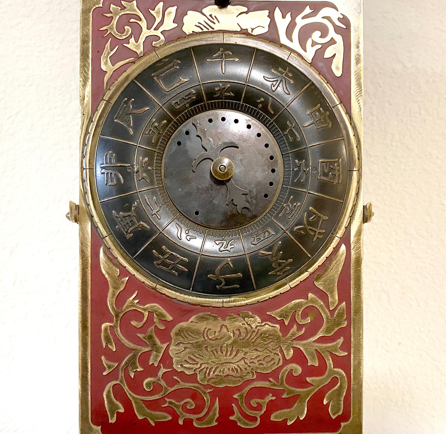 Rare Antique Japanese Double Foliot Striking Lantern Wall Clock Kake Dokei For Sale 1