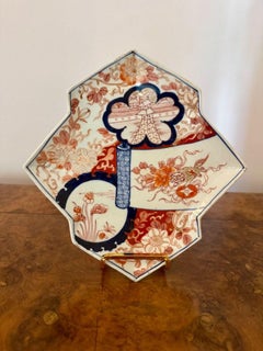 Rare antique Japanese imari unusual shaped plate