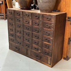 Rare Antique Japanese Kusuridansu Apothecary Tansu Edo Period c1820s 29"W