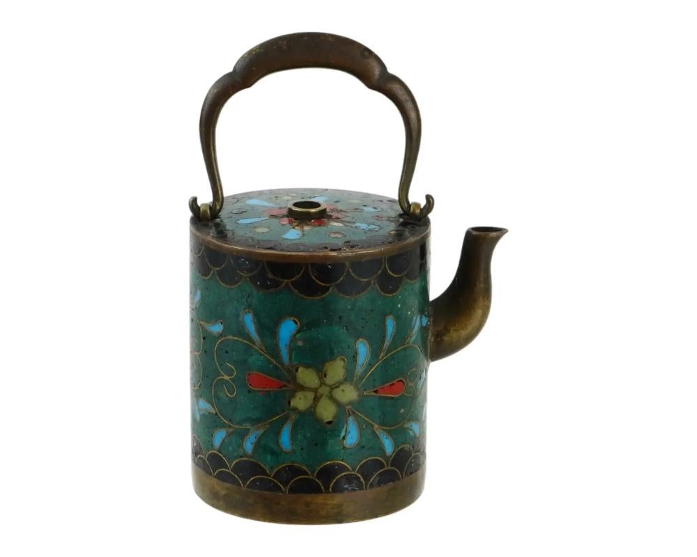 Seltene antike japanische Meiji Cloisonne Emaille Wassertropfer (Japanisch) im Angebot