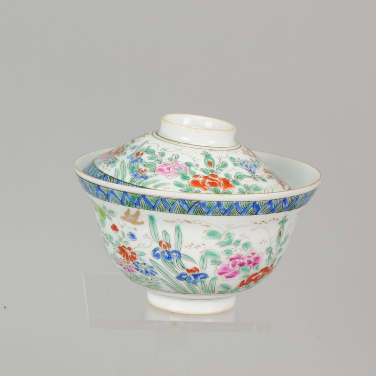 Rare Antique Japanese Meiji Period Set of Tea Bowls Porcelain Straits