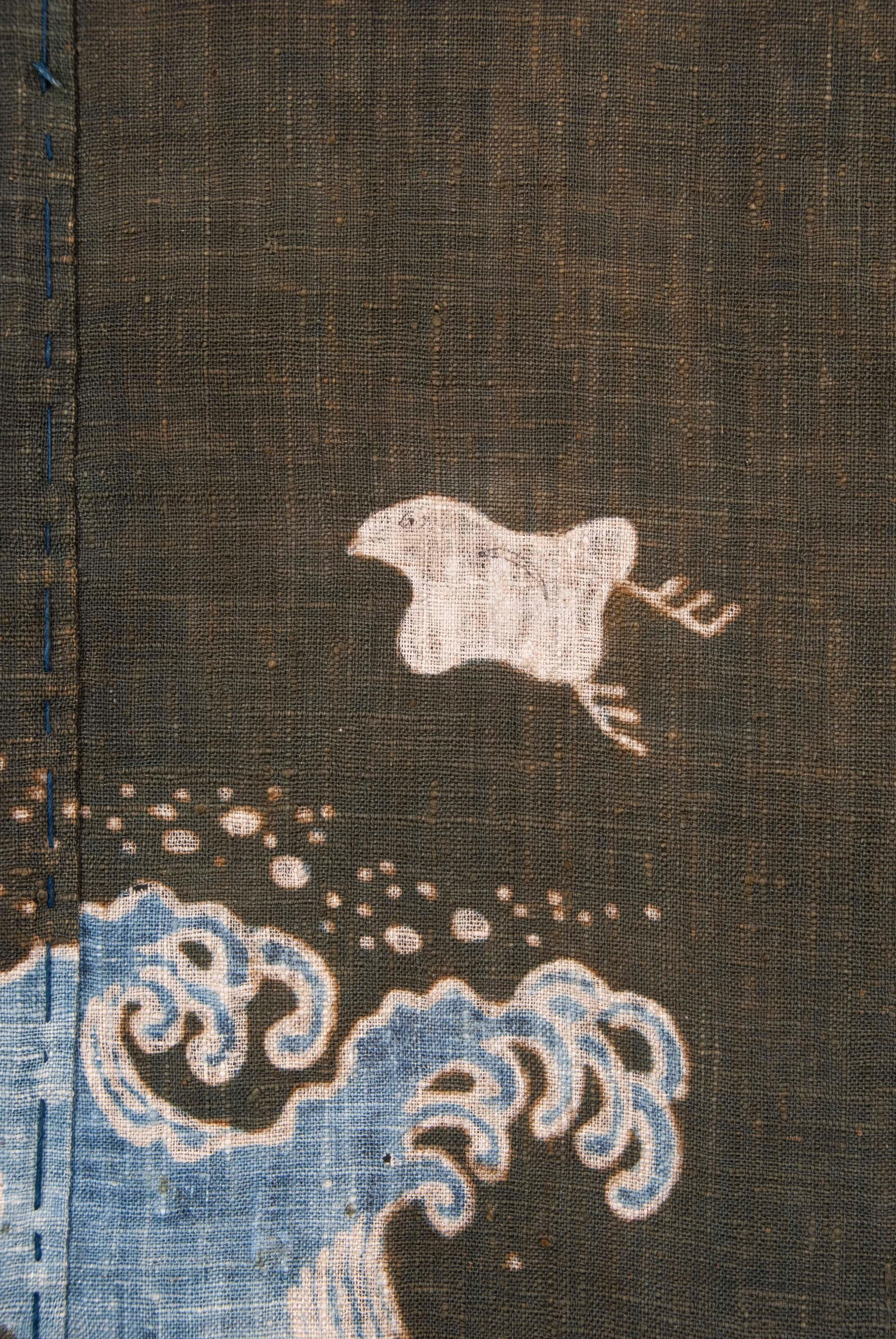 Raro Kimono Japonés Antiguo de Gran Tamaño para Dormir (Yogui) en venta 3