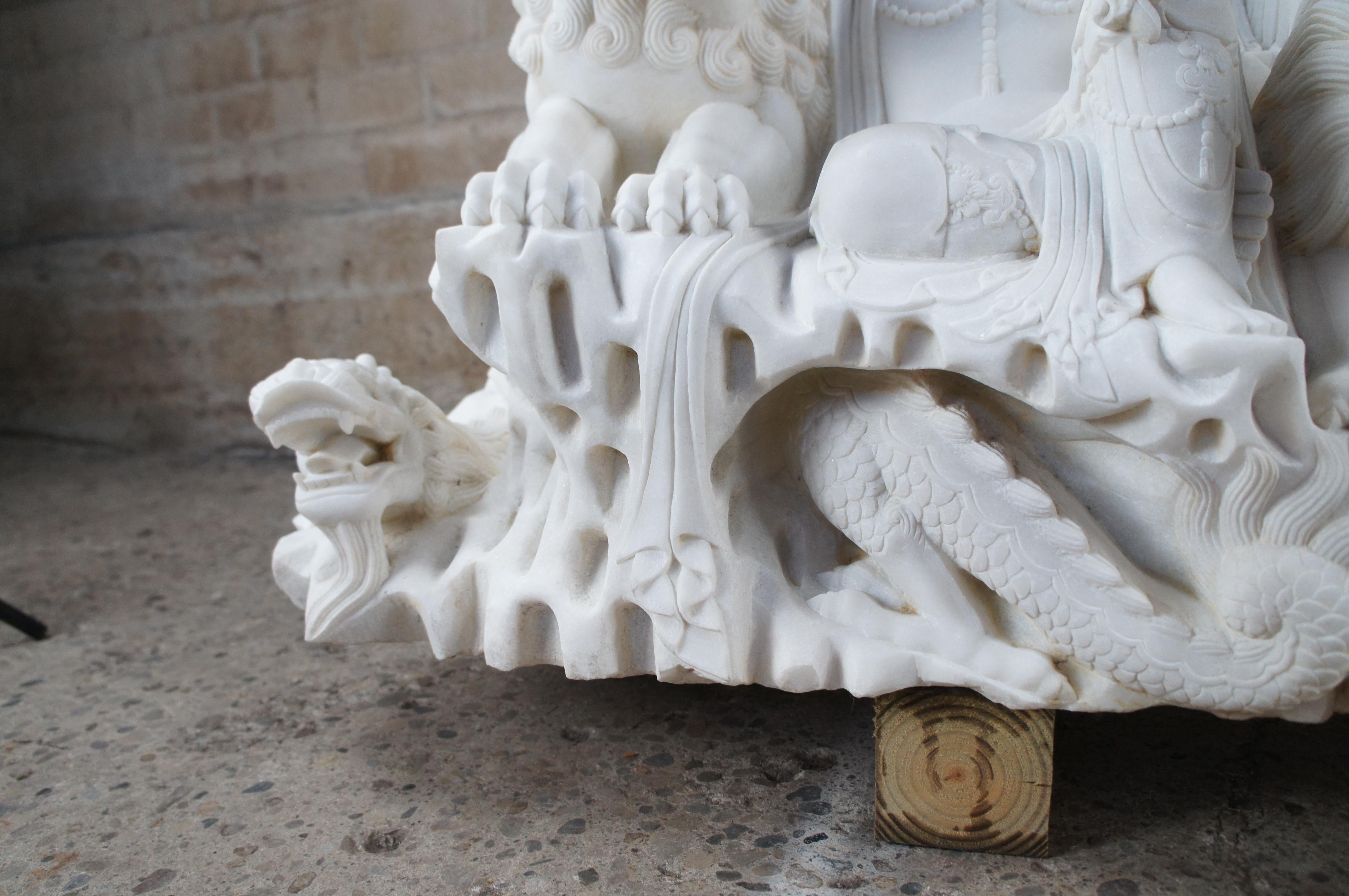 Escultura China Shaka Tríada Perros Foo Elefante Dragón Estatua 59