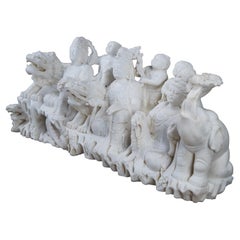 Chinese Shaka Triad Sculpture Foo Dogs Elephant Dragon Statue 59"