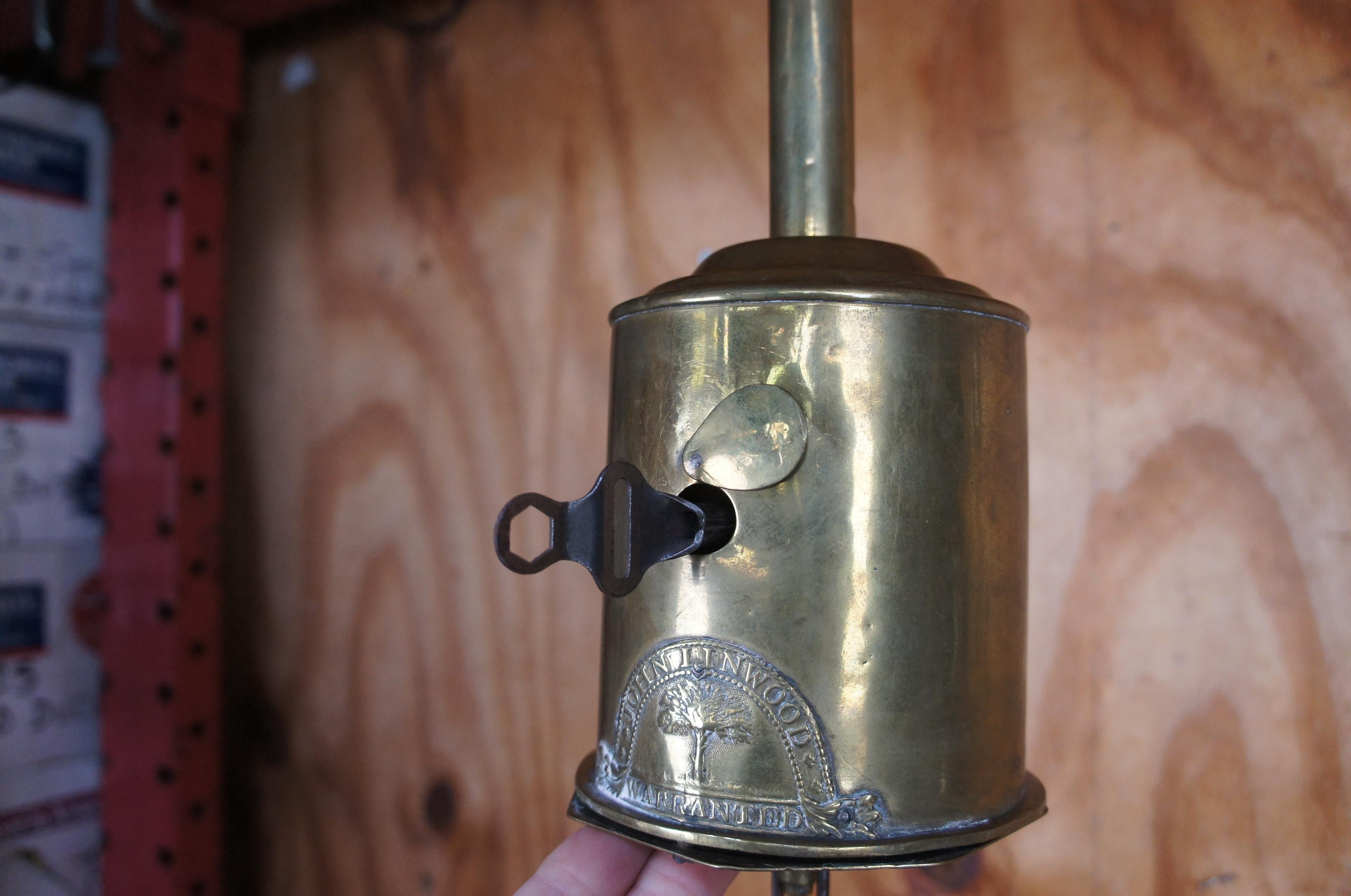 Rare Antique John Linwood English Georgian Brass Spit Meat Roasting Bottle Jack 4