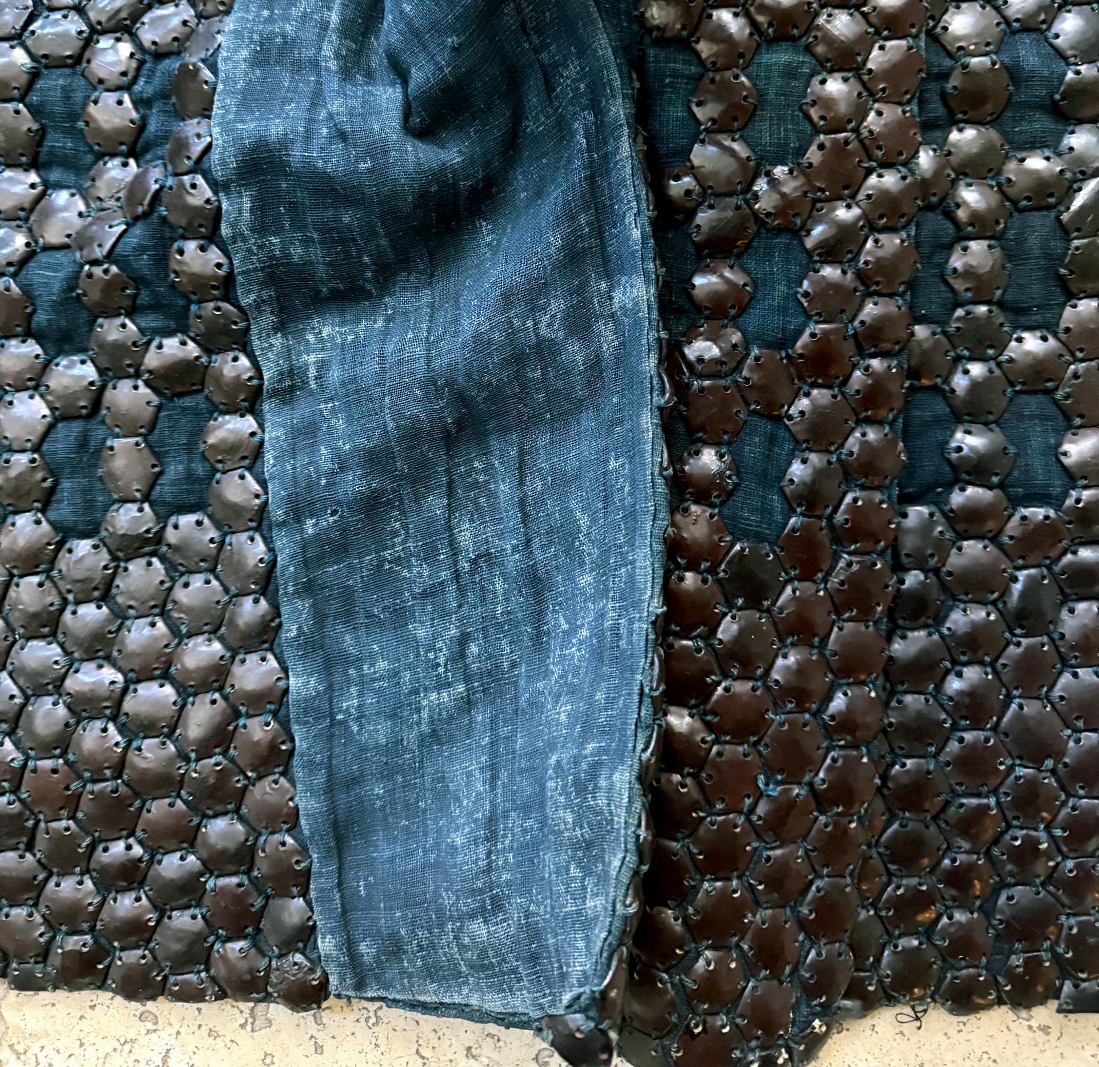 Rare Antique Kikko Katabira Armor Jacket Edo Period im Angebot 5