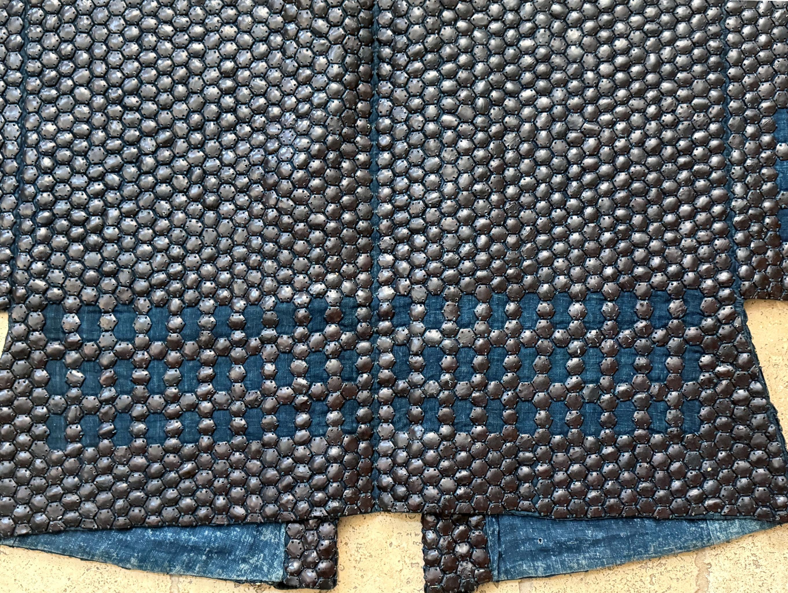 Rare Antique Kikko Katabira Armor Jacket Edo Period im Angebot 8