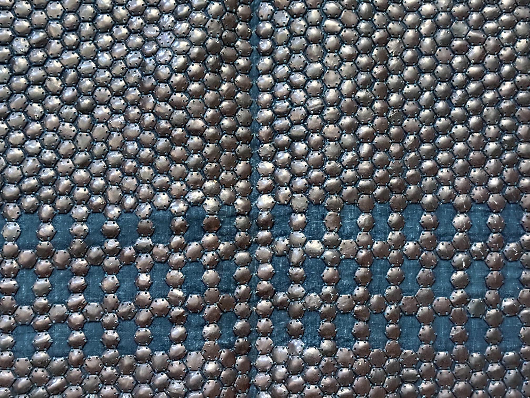 Rare Antique Kikko Katabira Armor Jacket Edo Period im Angebot 9