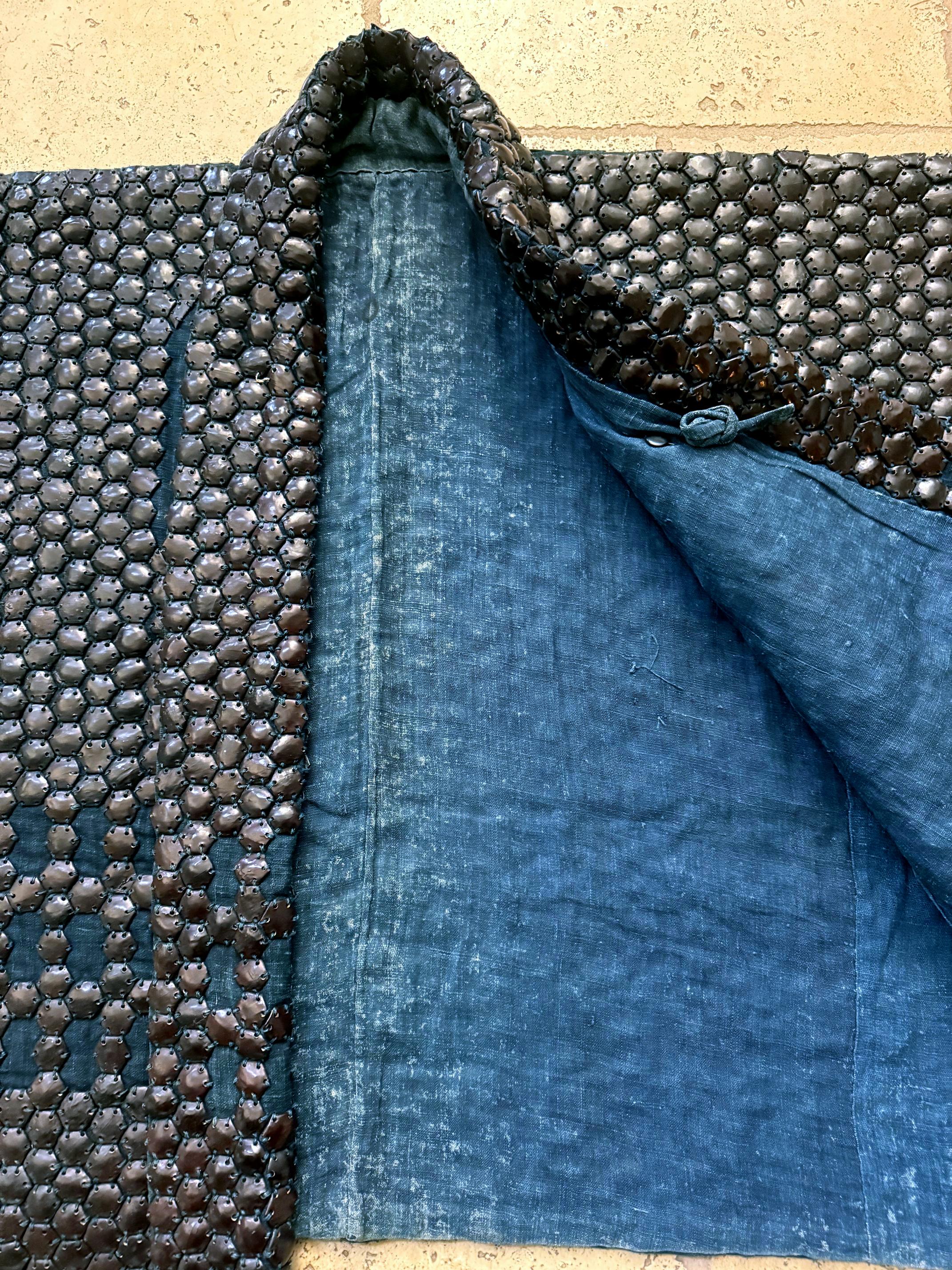 Rare Antique Kikko Katabira Armor Jacket Edo Period im Angebot 2