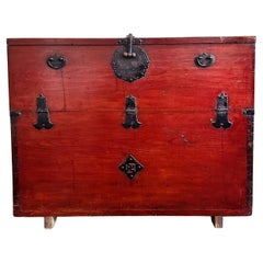 Seltene antike koreanische Bandaji Truhe Süd Jolla Joseon Dynasty