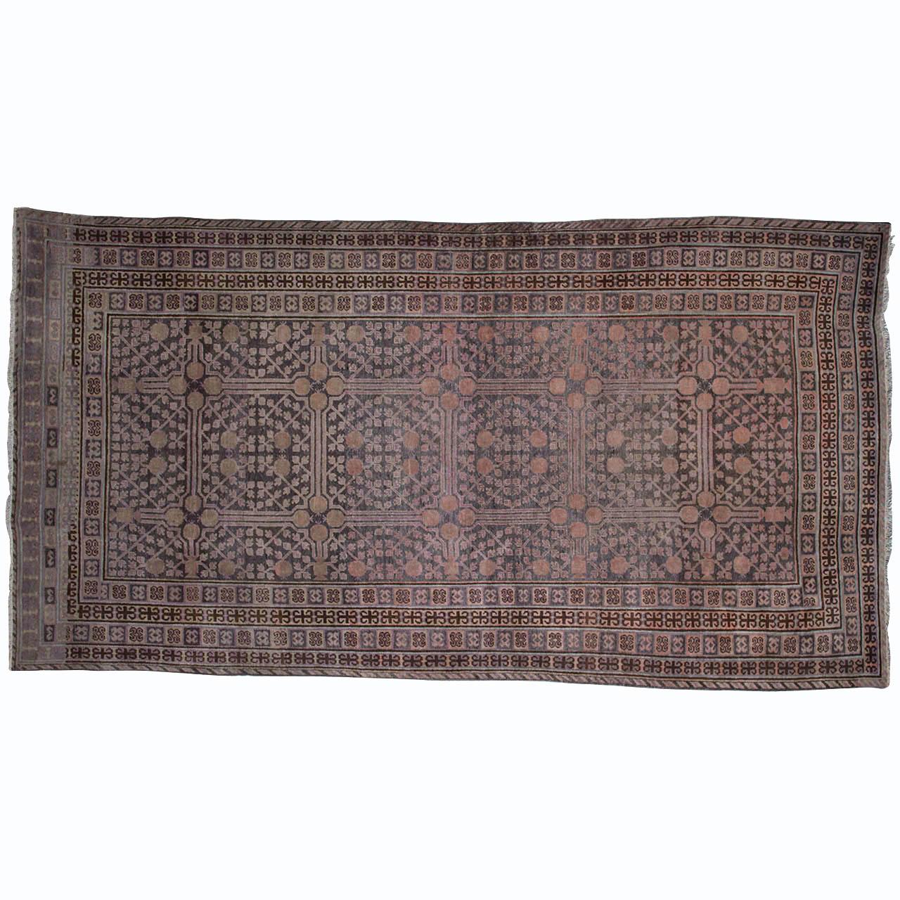 Early 20th Century Rare Antique Kothan Carpet or Rug For Sale