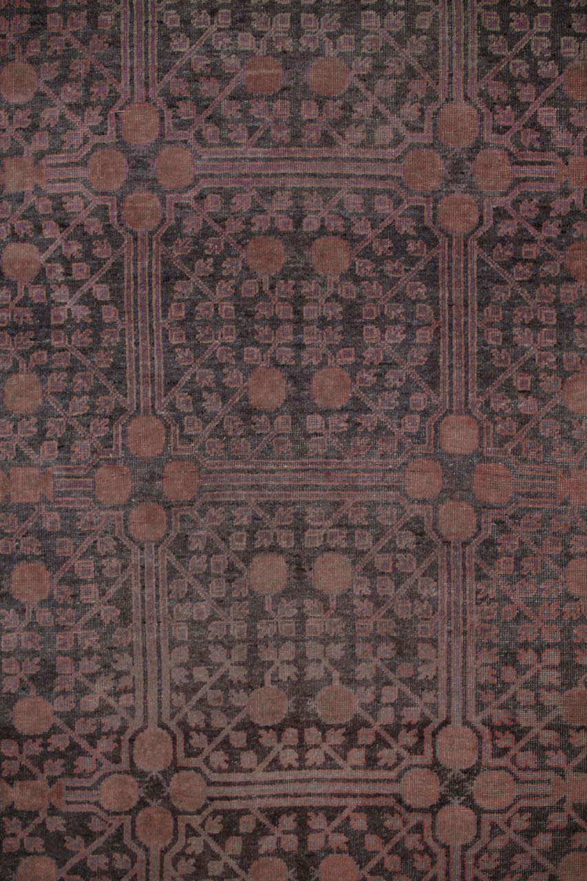 Asian Rare Antique Kothan Carpet or Rug For Sale